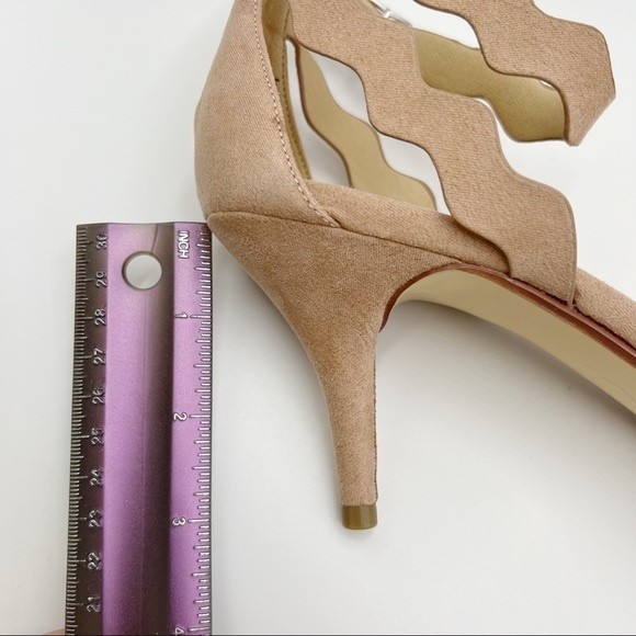 Chinese Laundry Womens Size 9.5 Rubie Dark Nude Vegan Faux Suede Sandals Heels - Picture 14 of 14